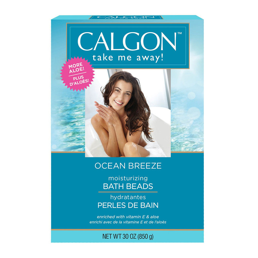 Calgon Ocean Breeze Moisturizing Bath Beads with Aloe & Vitamin E, 30 Oz